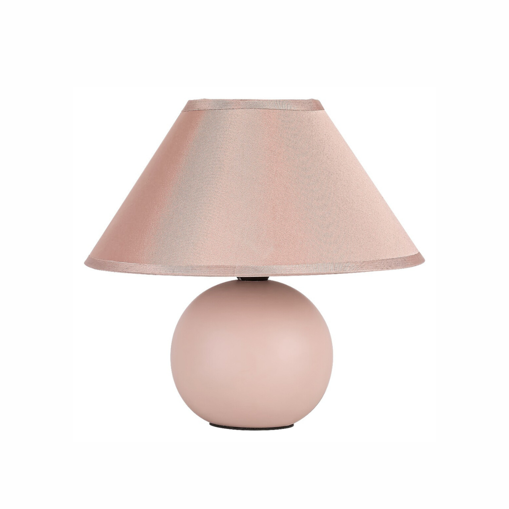 Ariel – нощна лампа от керамика и текстил, 1xE14, розова, модерен стил