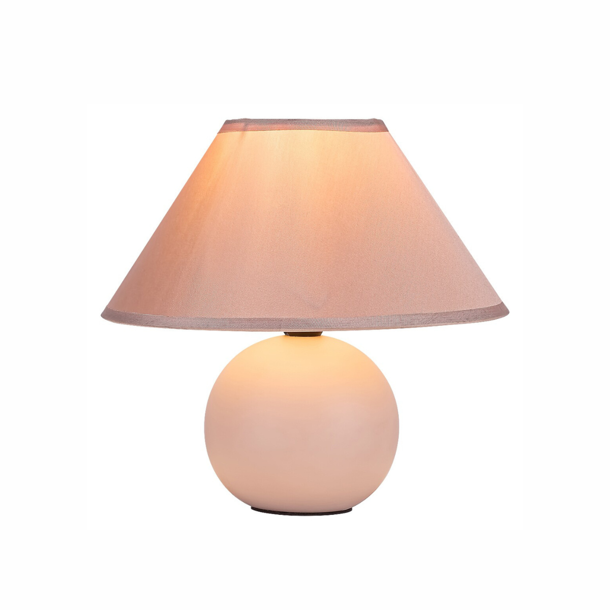 Ariel – нощна лампа от керамика и текстил, 1xE14, розова, модерен стил
