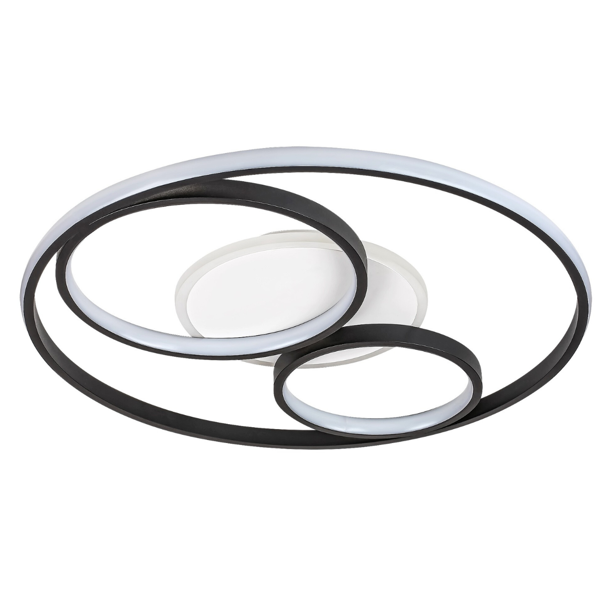 Aquila – LED таванен плафон, 50W, 2300lm, черен, димируем, с дистанционно управление