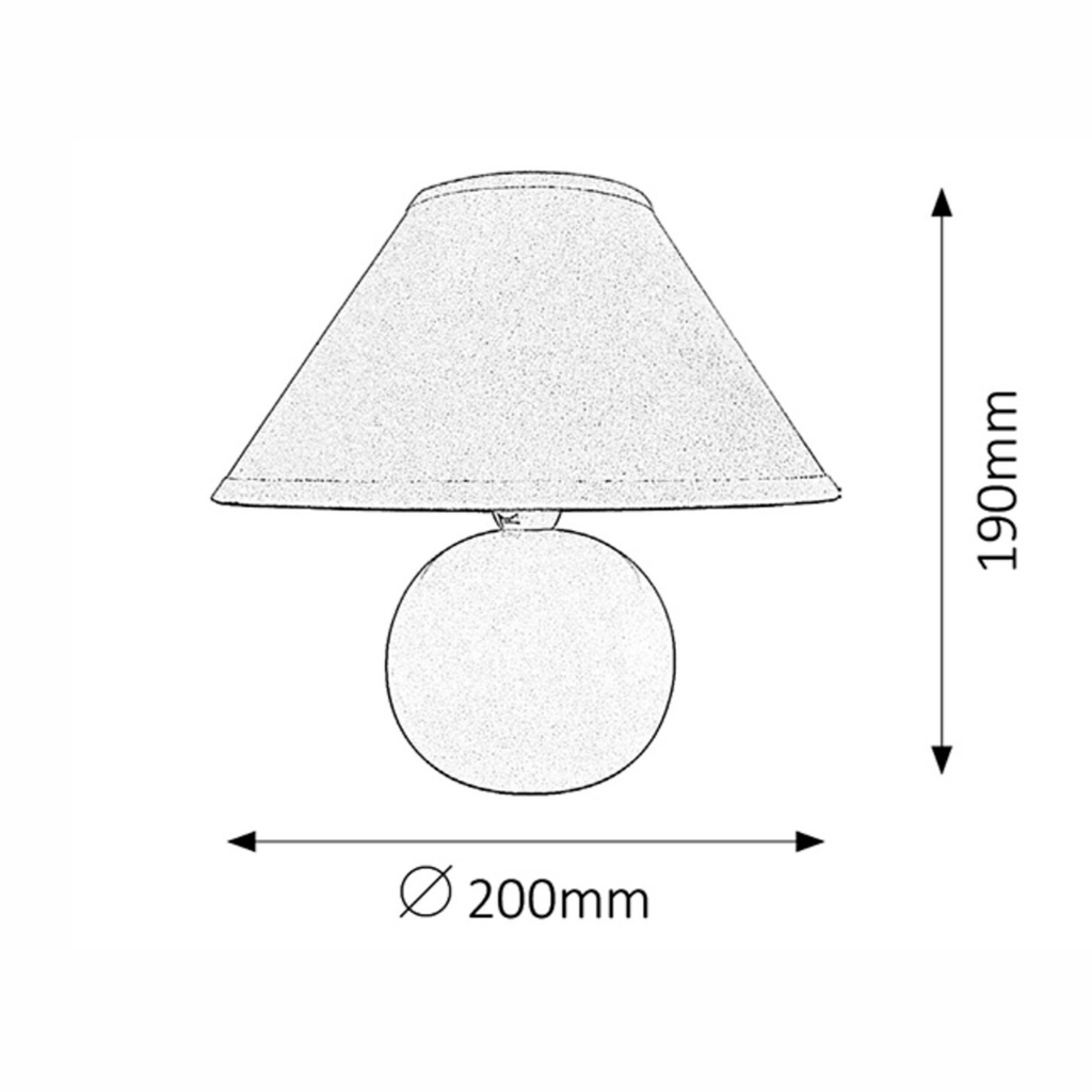Ariel – нощна лампа от керамика и текстил, 1xE14, цвят череша, класически стил