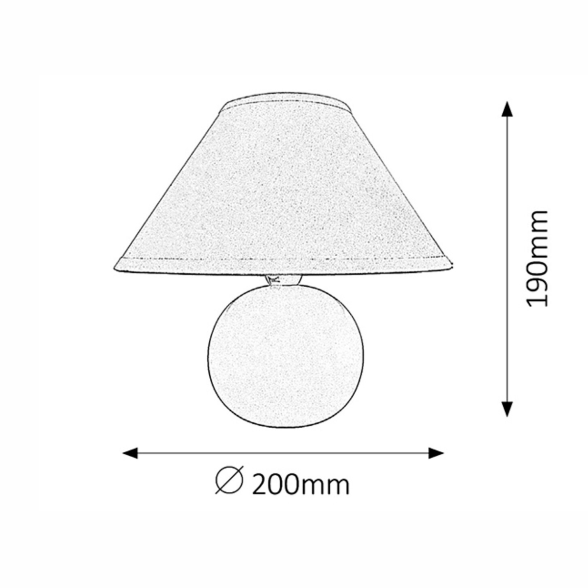 Ariel – нощна лампа от керамика и текстил, 1xE14, оранжева, модерен стил