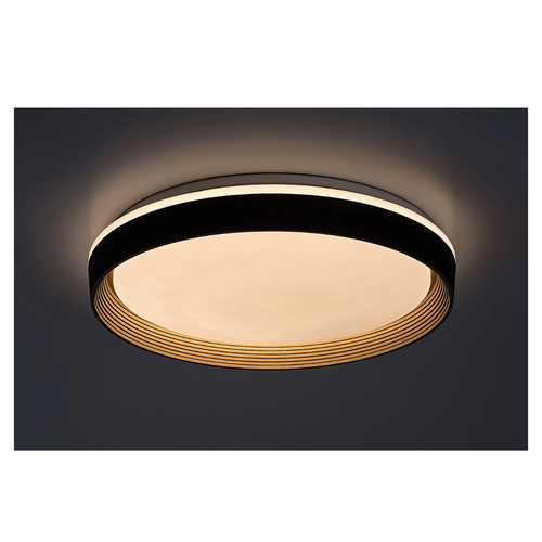 Ladan – модерен LED плафон с дистанционно управление, регулируема светлина, 48W, кафяв/златен