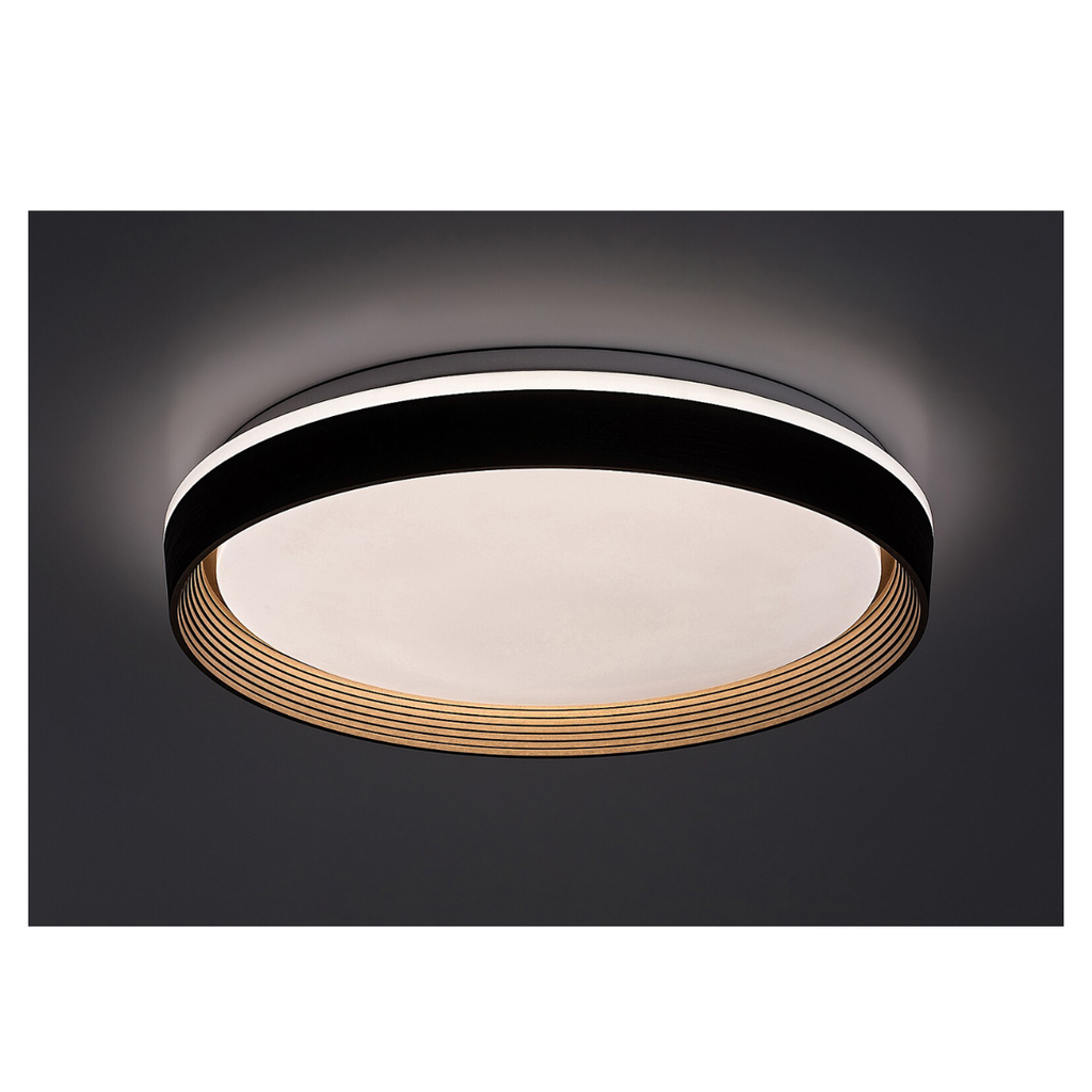 Ladan – модерен LED плафон с дистанционно управление, регулируема светлина, 48W, кафяв/златен