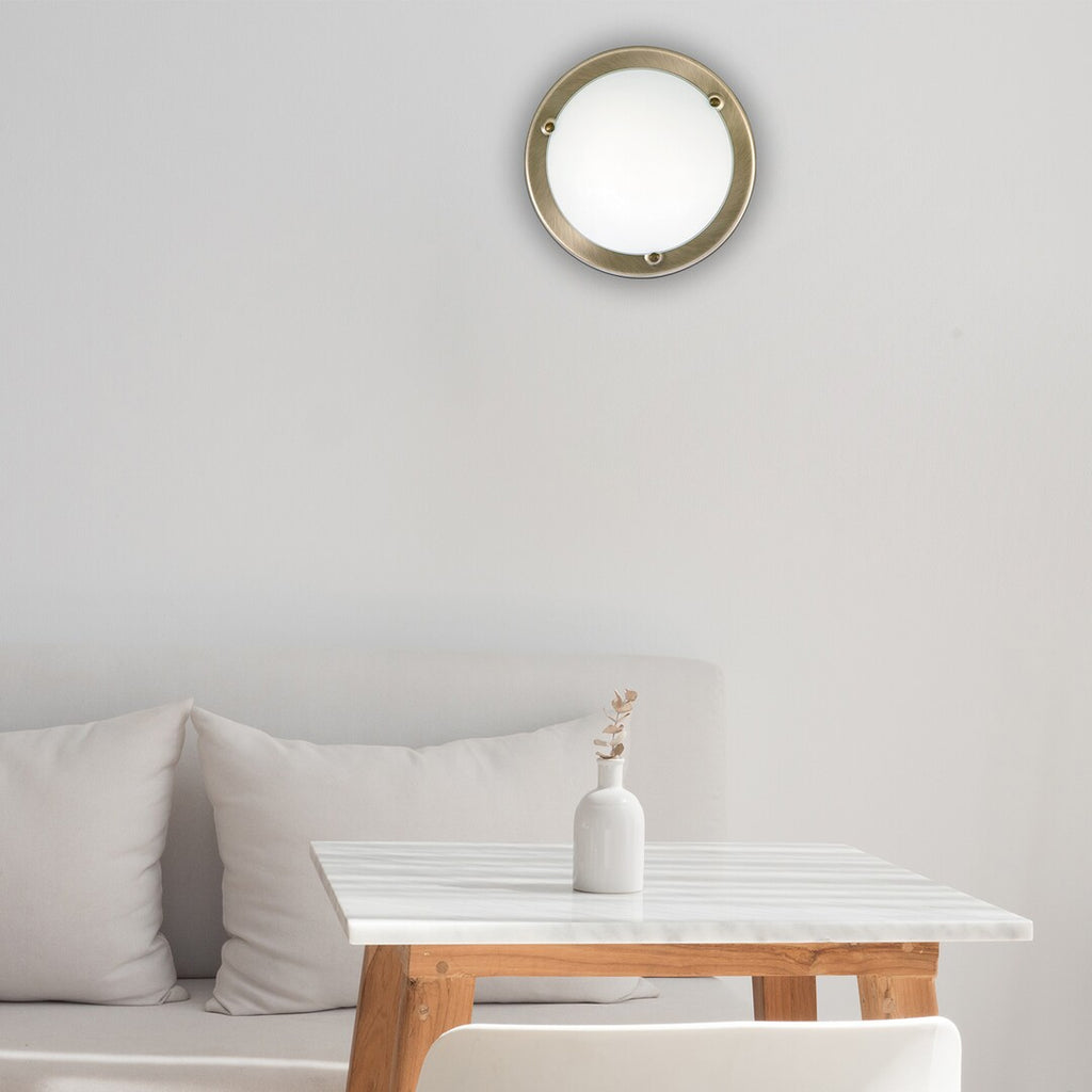 Ufo – Ceiling lamp RABALUX with bronze body and glass shade, E27, IP20