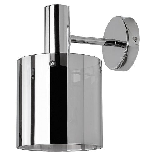 Аплик DONATI 5248 – хром с опушено стъкло, модерна стенна лампа E27 | Rabalux