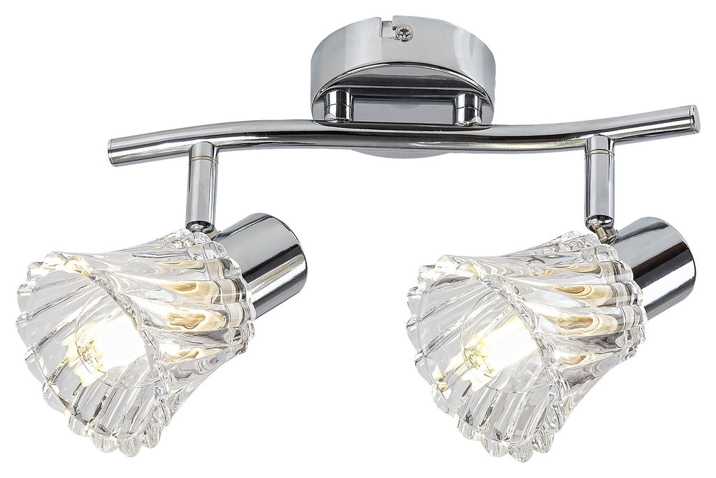 Hestia RABALUX spot – classic chrome spot with transparent glass lampshades