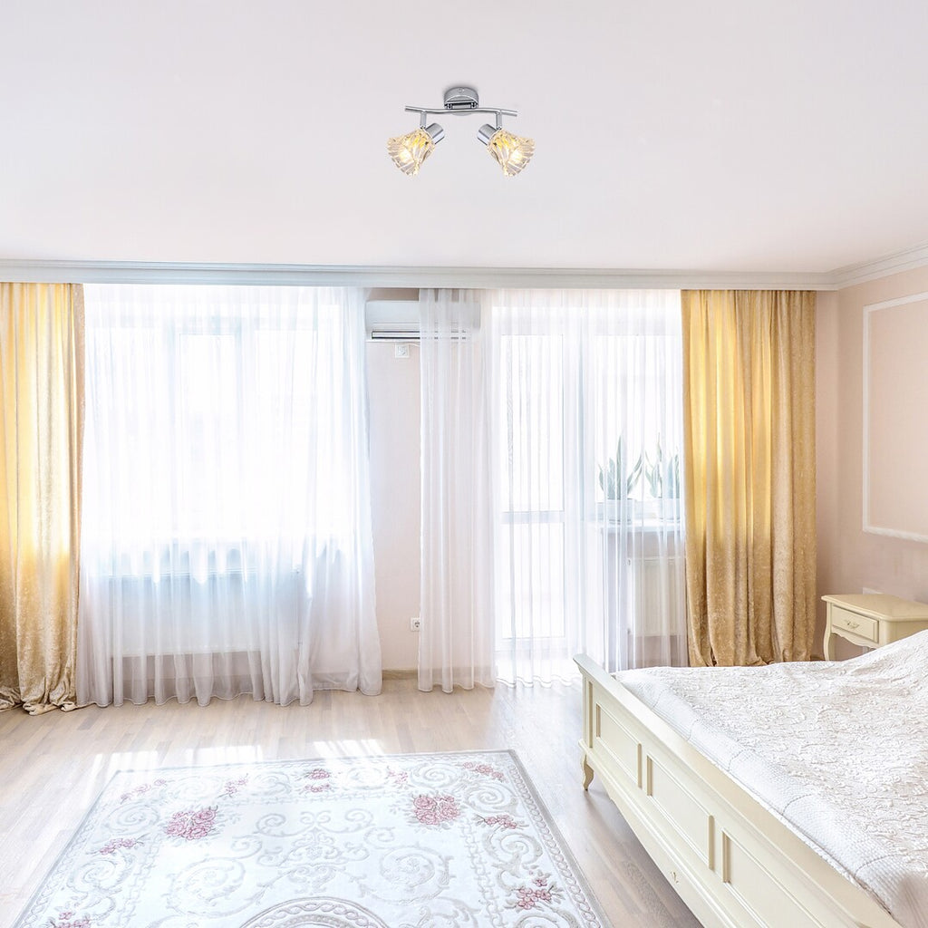 Hestia RABALUX spot – classic chrome spot with transparent glass lampshades
