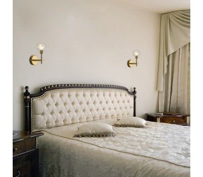 Аплик KASSIA 5394 – златист метал и прозрачно стъкло, класическа стенна лампа G9 | Rabalux