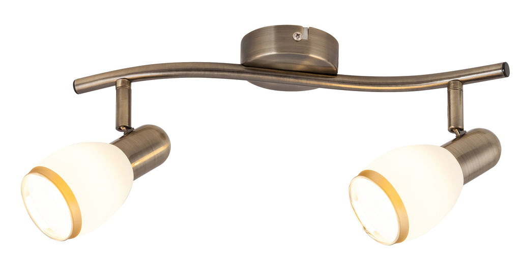 Elite RABALUX spotlight – classic bronze lighting with 2 glass sockets