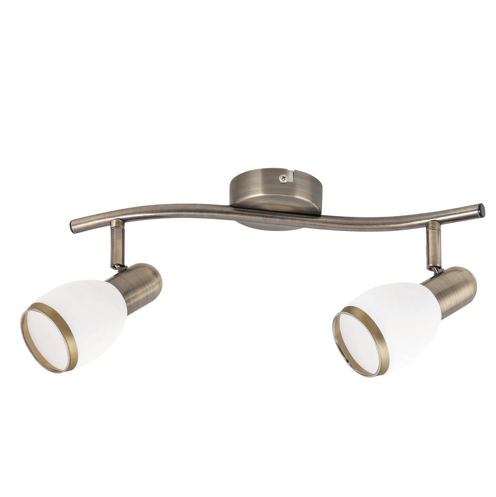 Elite RABALUX spotlight – classic bronze lighting with 2 glass sockets