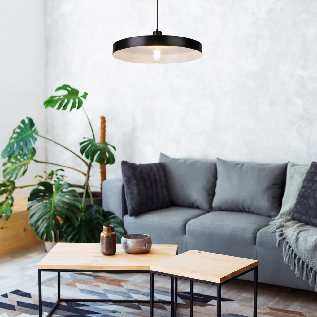 Alatar – висящ пендел, черен мат, Ø40 см, индустриален стил