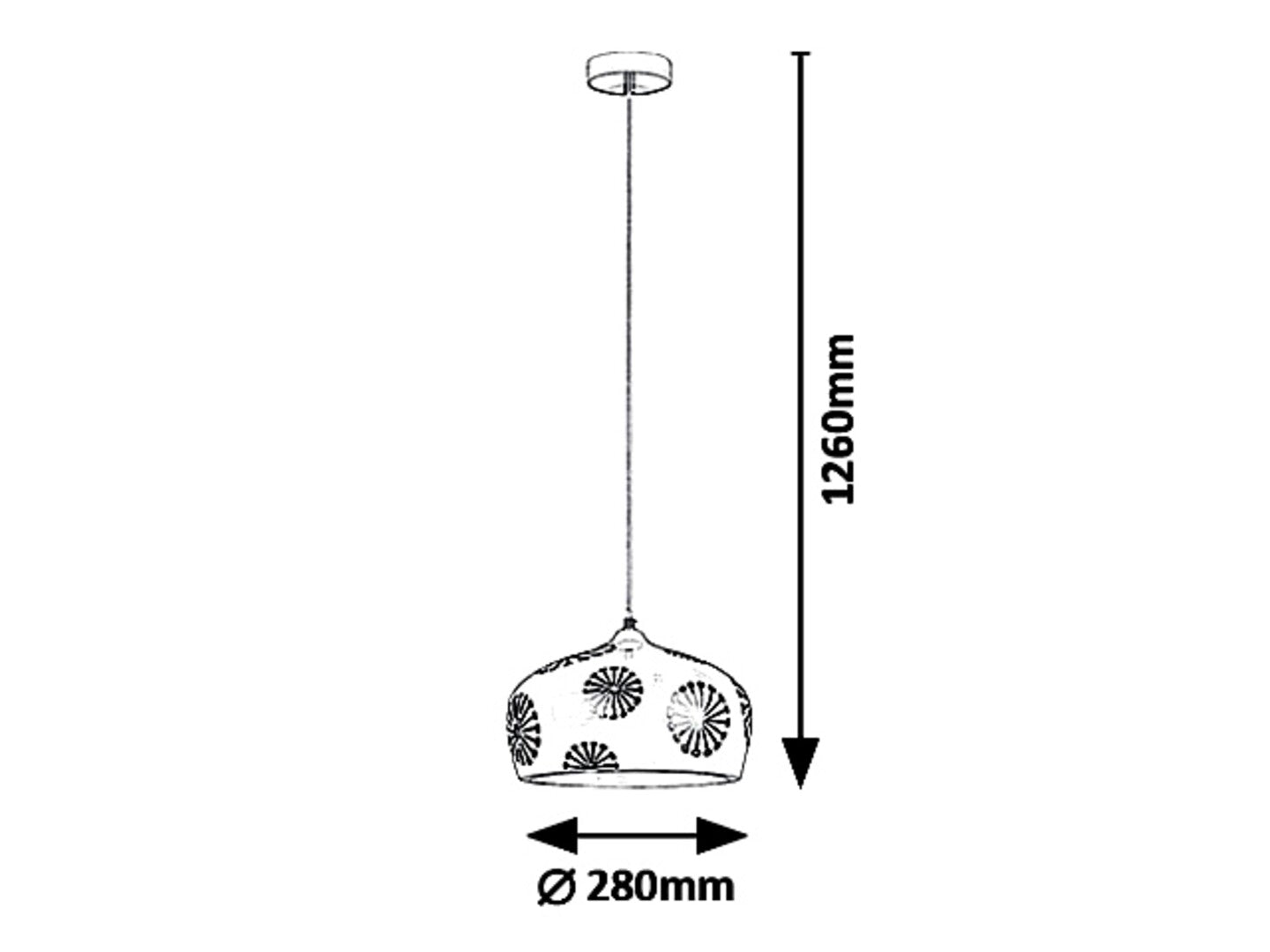 Pendant lamp Ginger RABALUX – 1xE14, white metal and ceramic, modern style