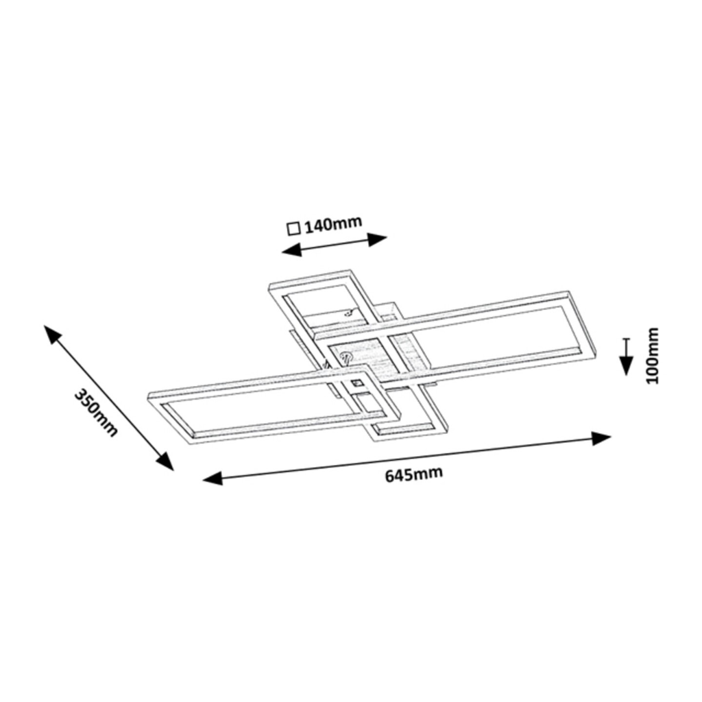 Ashton – LED таванна лампа, атинен хром, 24W, модерна серия