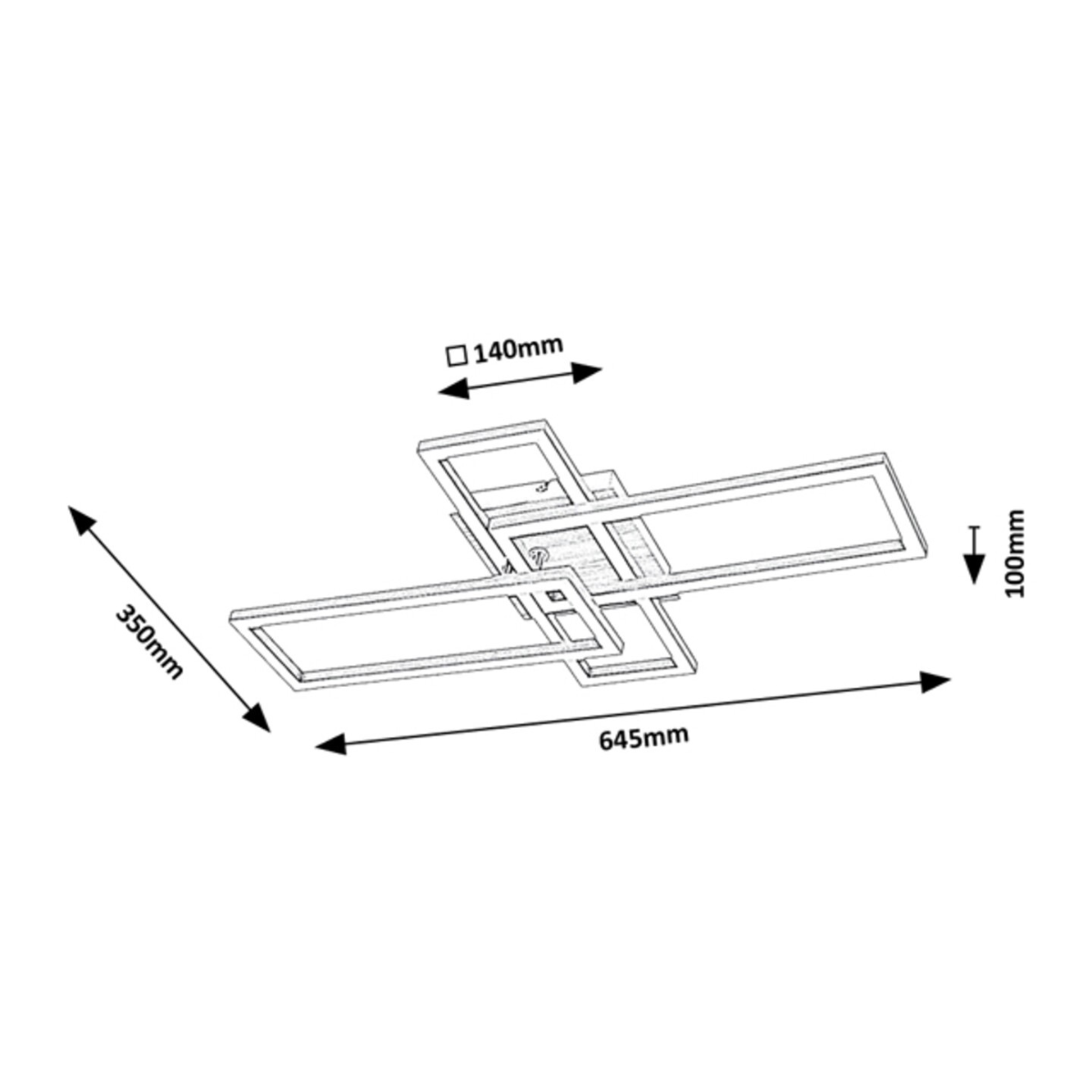 Ashton – LED таванна лампа, атинен хром, 24W, модерна серия