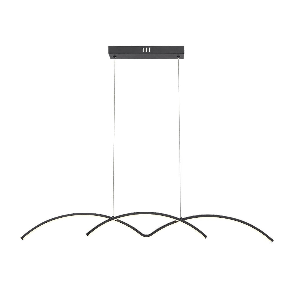 River – hanging pendant lamp, black matte, modern style