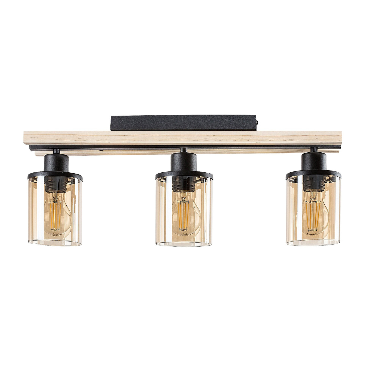 Niylah – Modern ceiling lamp RABALUX with amber glass lampshades