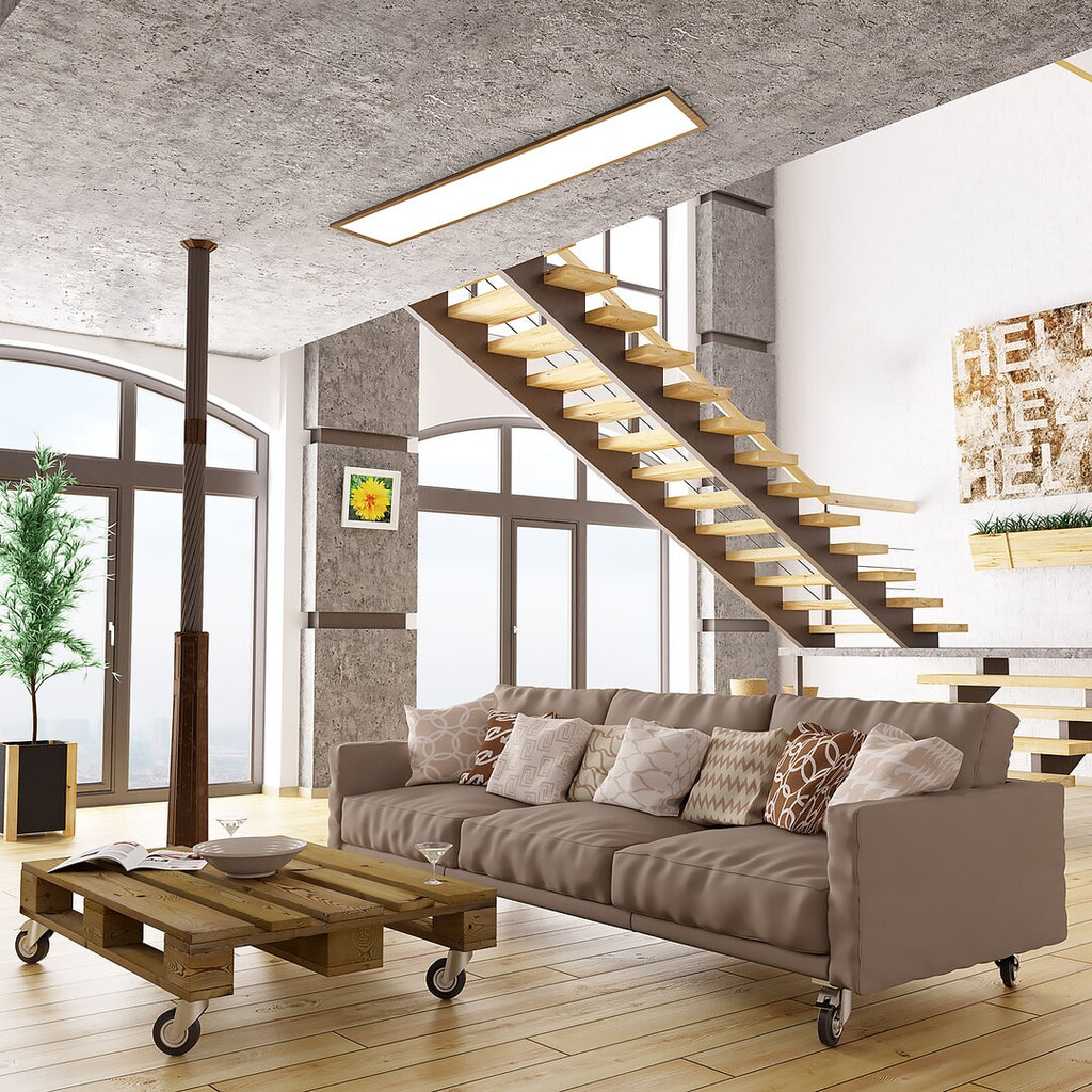 Ceiling lamp Almond RABALUX – LED 40W, beech and white, modern style