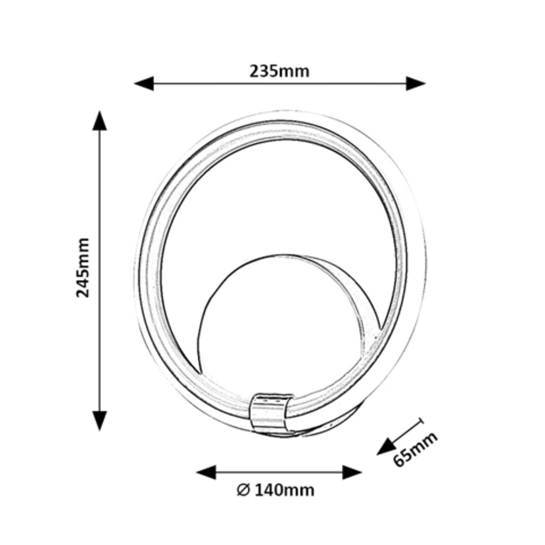 Willow – wall lamp, matte black, modern style