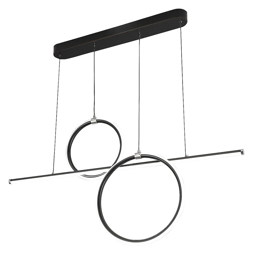 Willow RABALUX chandelier – LED 48W, matte black and white, modern style