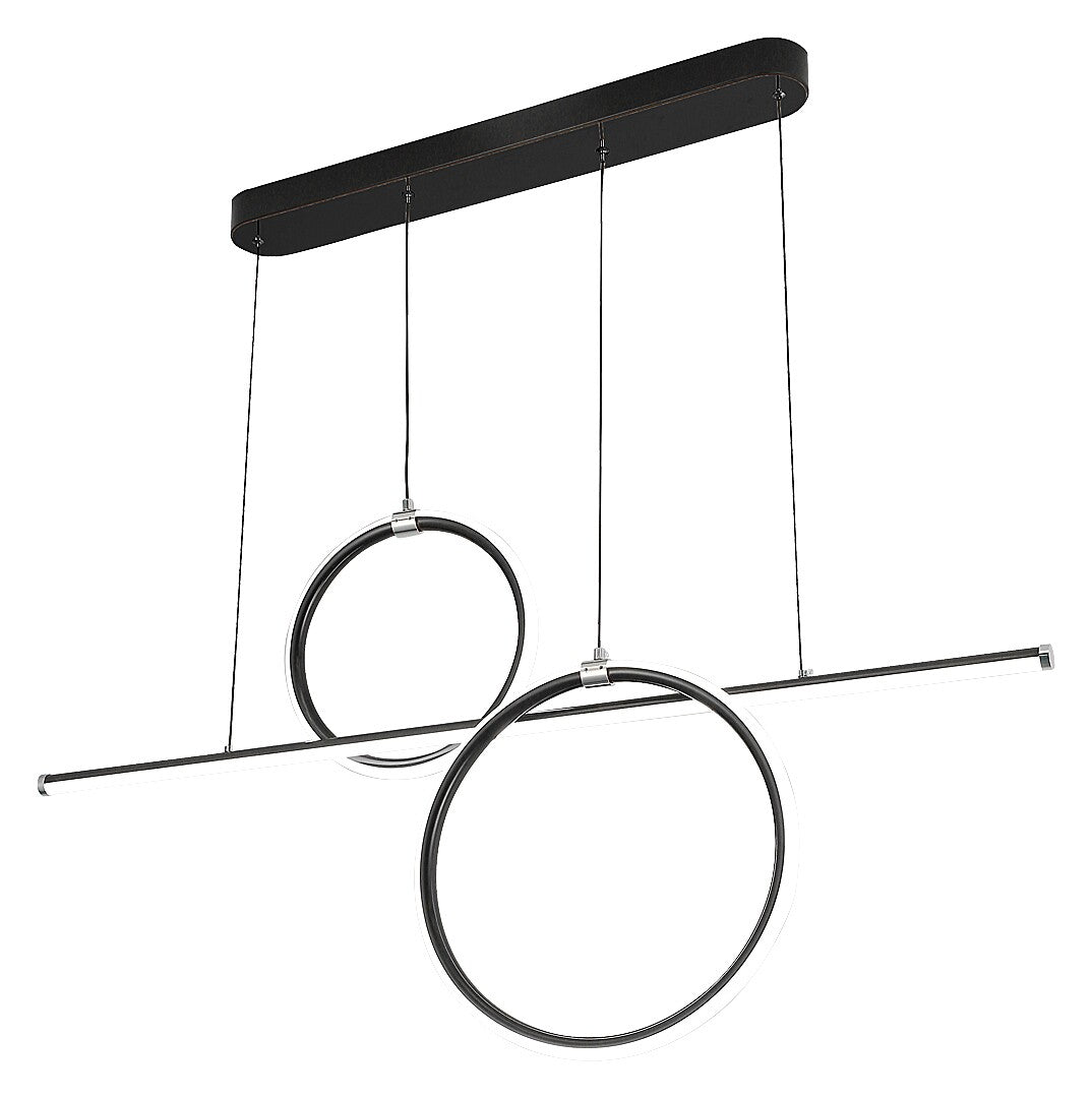 Willow RABALUX chandelier – LED 48W, matte black and white, modern style