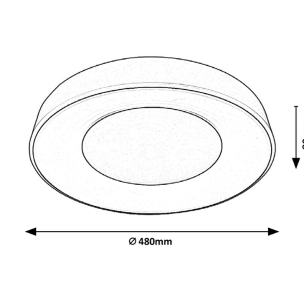 Ceilo – модерен LED плафон с дистанционно управление, регулируема цветна температура, 38W