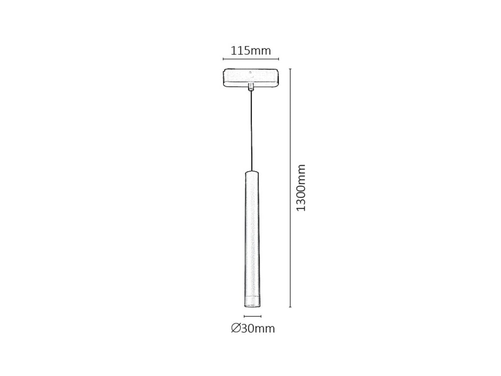 Pendant lamp LiTrack Pend.04W – RABALUX, black, 5W, warm light
