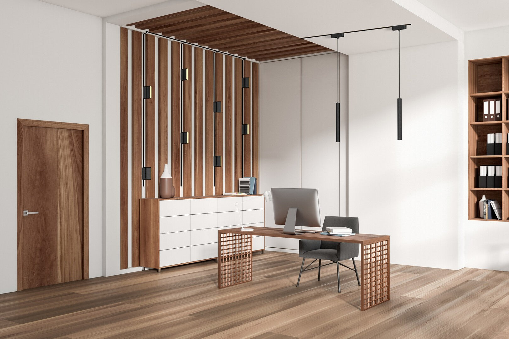 Pendant lamp LiTrack Pend.04W – RABALUX, black, 5W, warm light