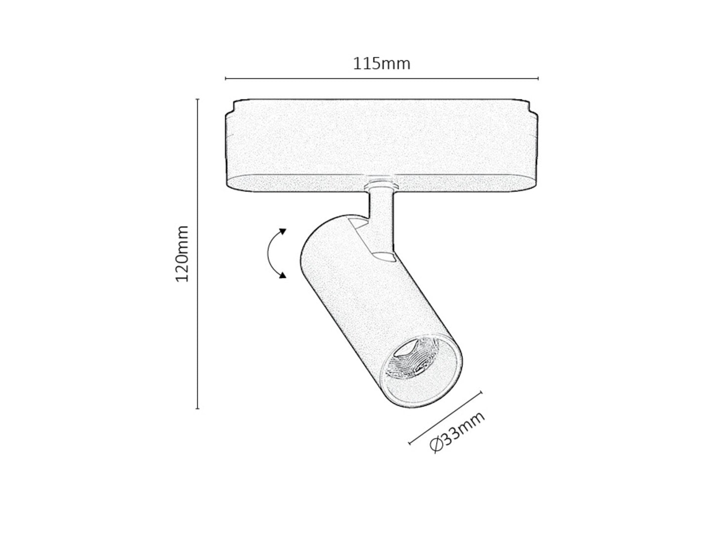 LiTrack Spot02N RABALUX – track system spot, 6W, natural white
