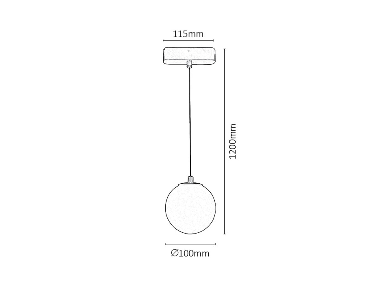 LiTrack Pend.03V RABALUX – pendant track light, 5W, adjustable light
