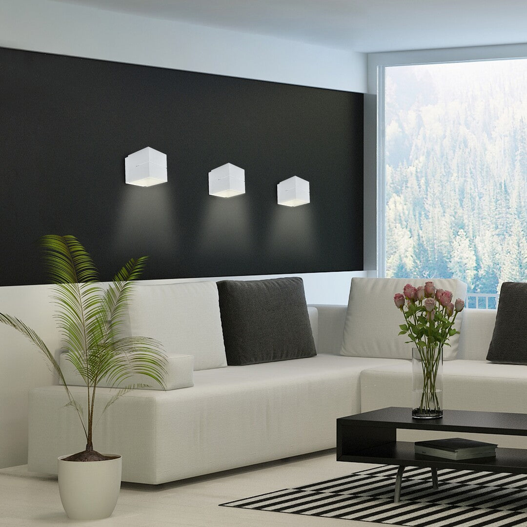 Kaunas RABALUX wall lamp – G9, matte white metal, minimalist style