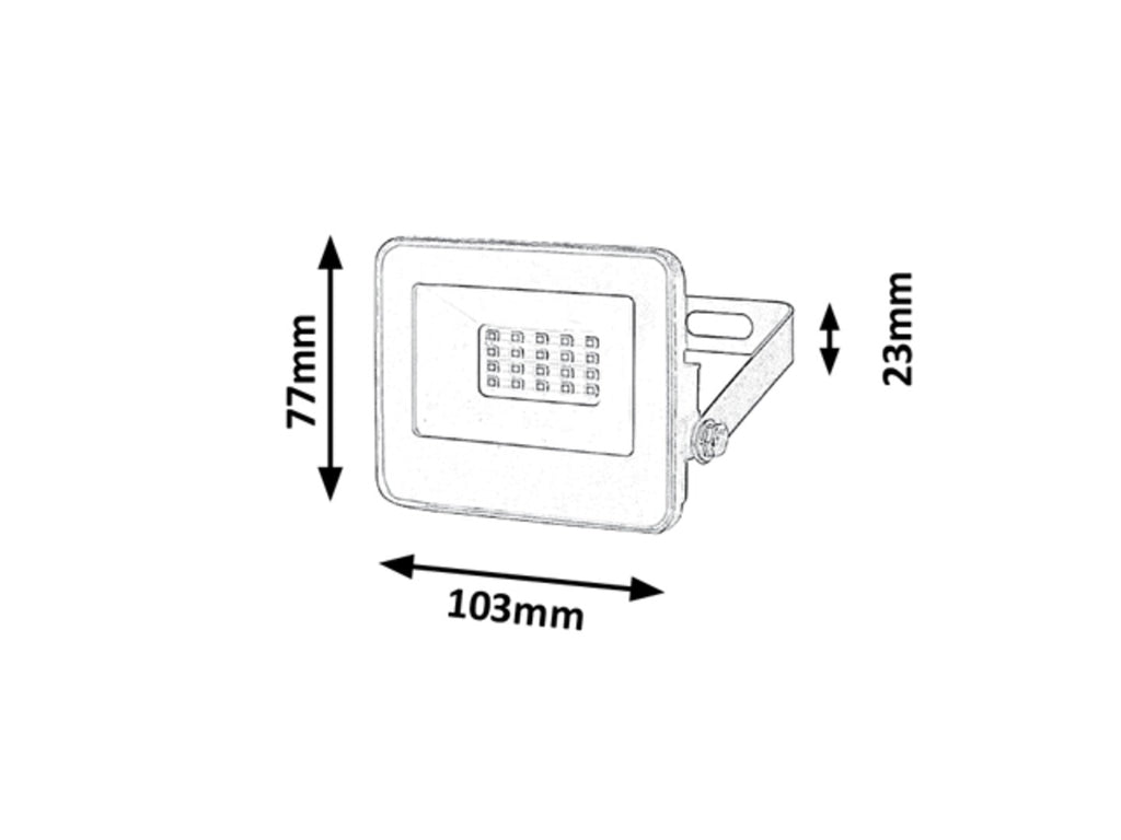 LED floodlight RABALUX for garden - 10W, IP65, 4000K, 1100lm