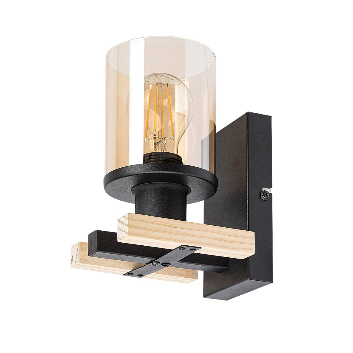 Niylah – Modern wall lamp RABALUX with amber glass shade