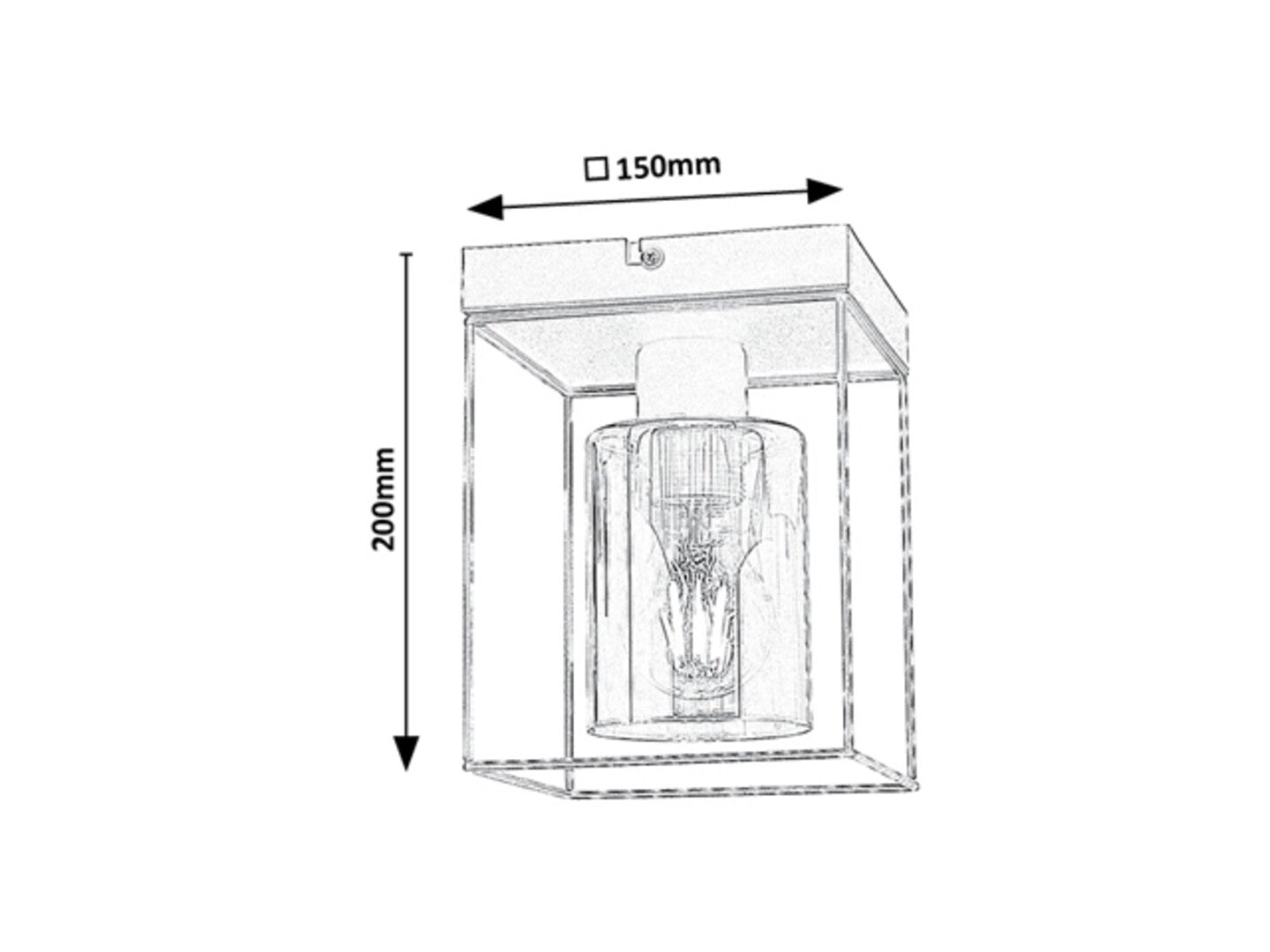 Chadwick RABALUX ceiling lamp – modern ceiling lamp with smoked brown glass