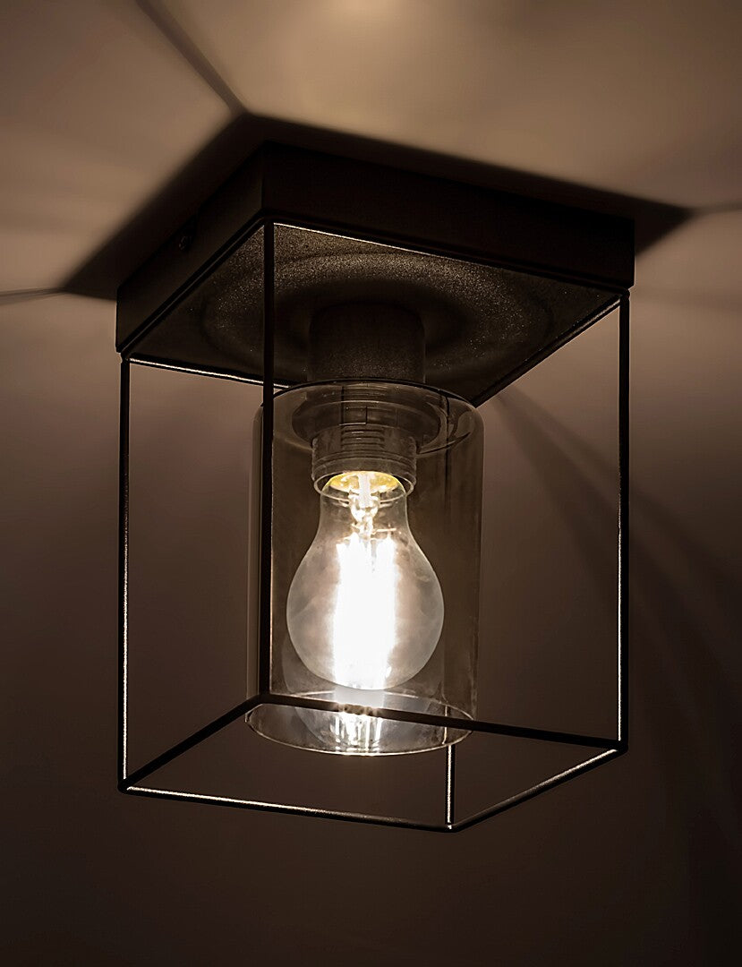 Chadwick RABALUX ceiling lamp – modern ceiling lamp with smoked brown glass