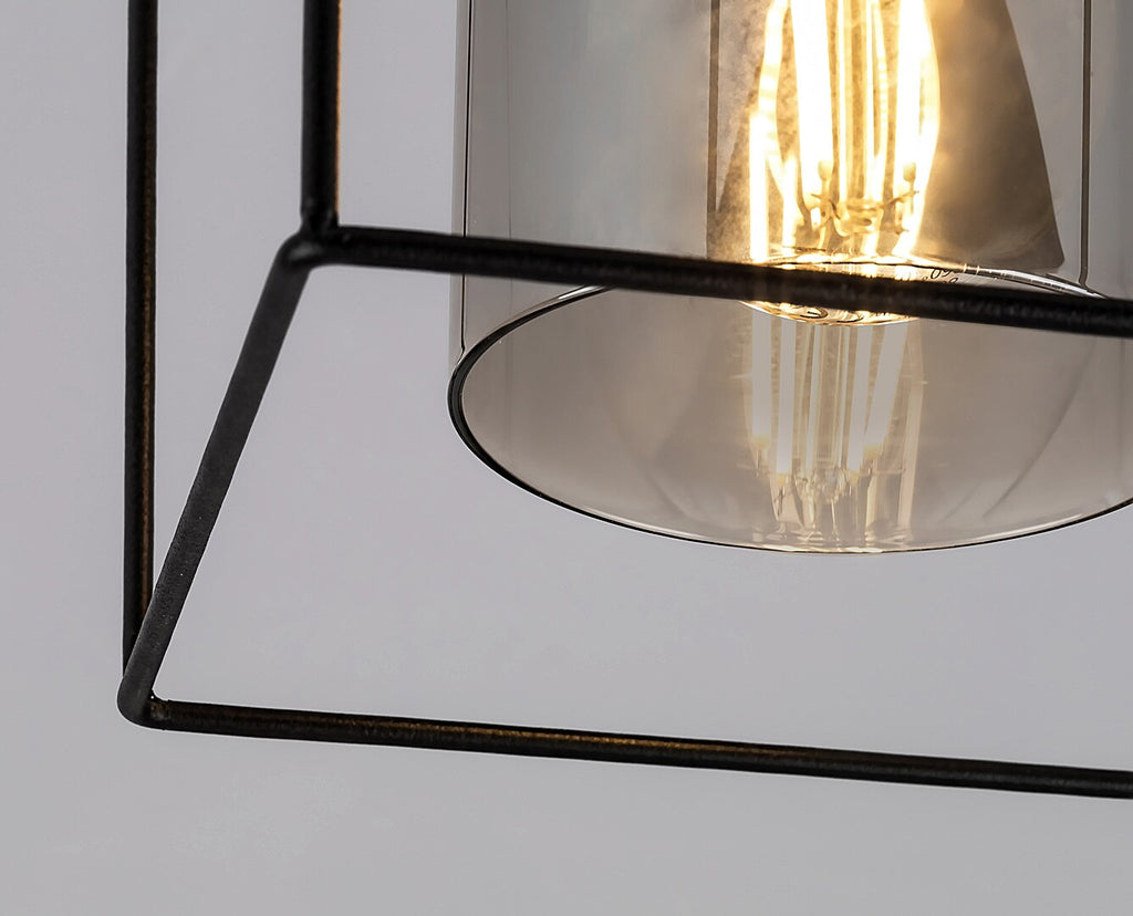 Chadwick RABALUX ceiling lamp – modern ceiling lamp with smoked brown glass