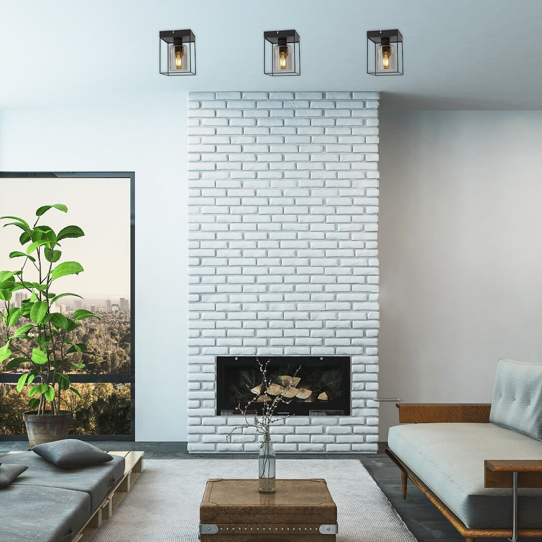 Chadwick RABALUX ceiling lamp – modern ceiling lamp with smoked brown glass