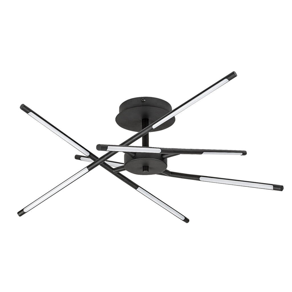 Henli – Modern LED ceiling lamp RABALUX, 30W, 3000K, Ø76 cm, black