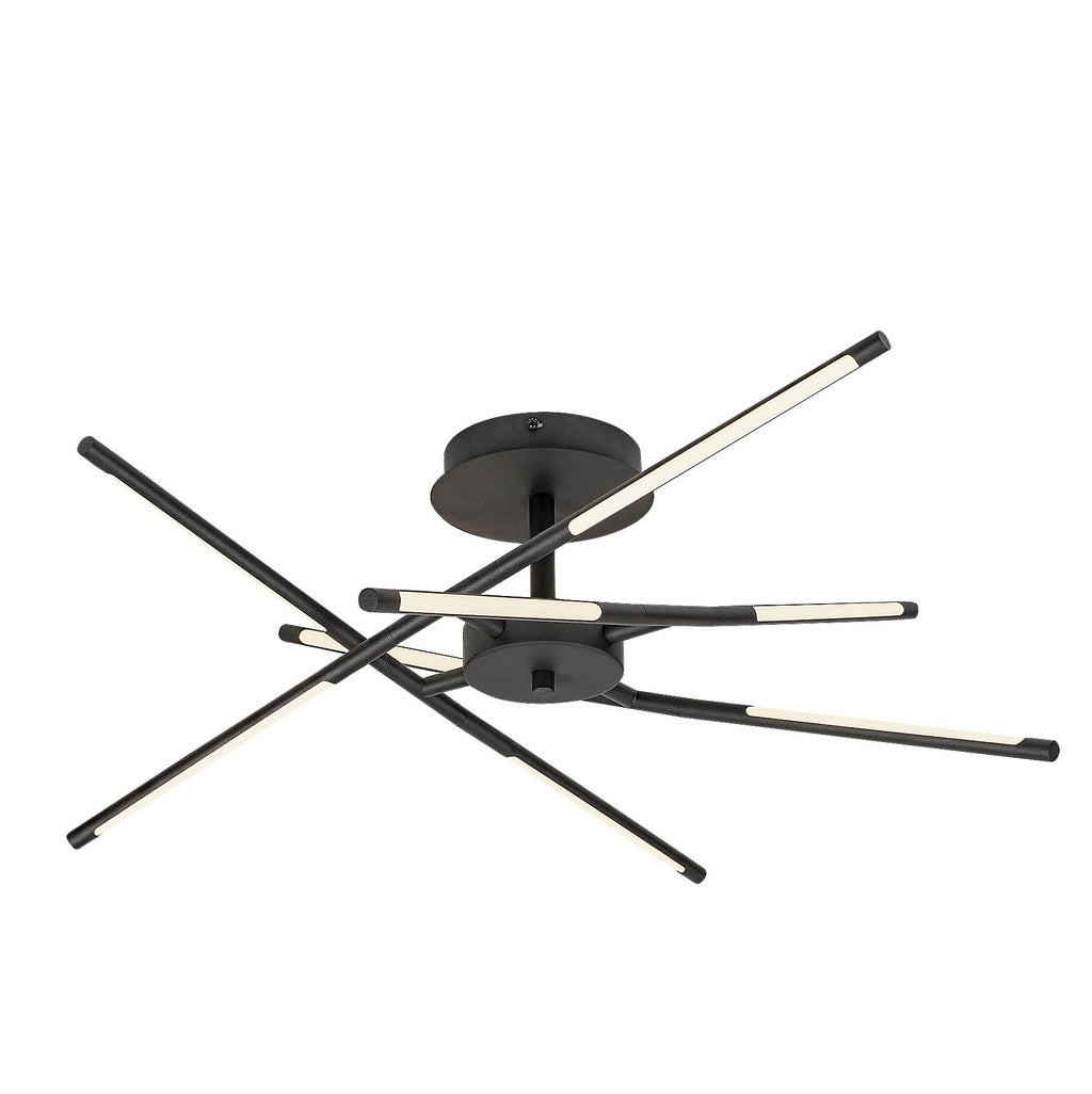 Henli – Modern LED ceiling lamp RABALUX, 30W, 3000K, Ø76 cm, black