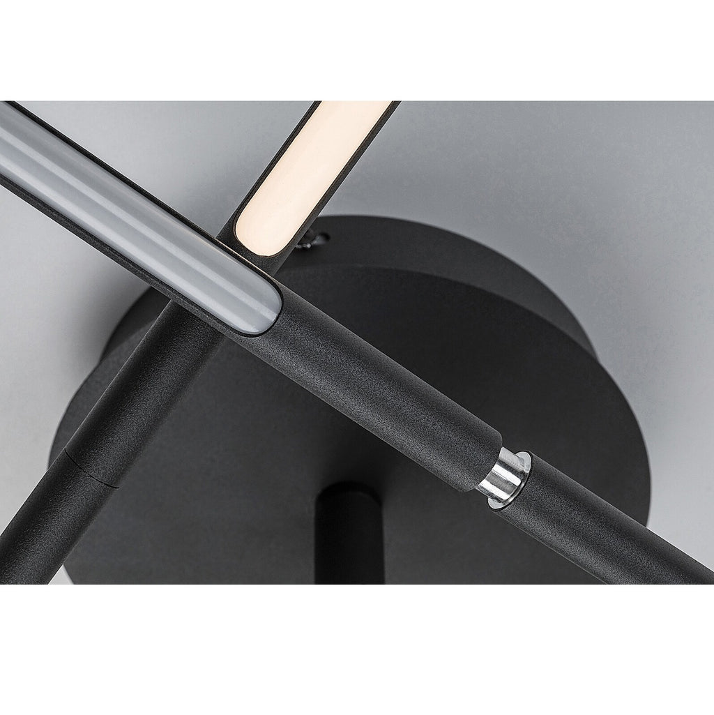 Henli – Modern LED ceiling lamp RABALUX, 30W, 3000K, Ø76 cm, black