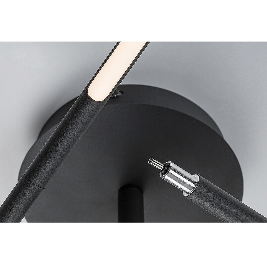 Henli – Modern LED ceiling lamp RABALUX, 30W, 3000K, Ø76 cm, black
