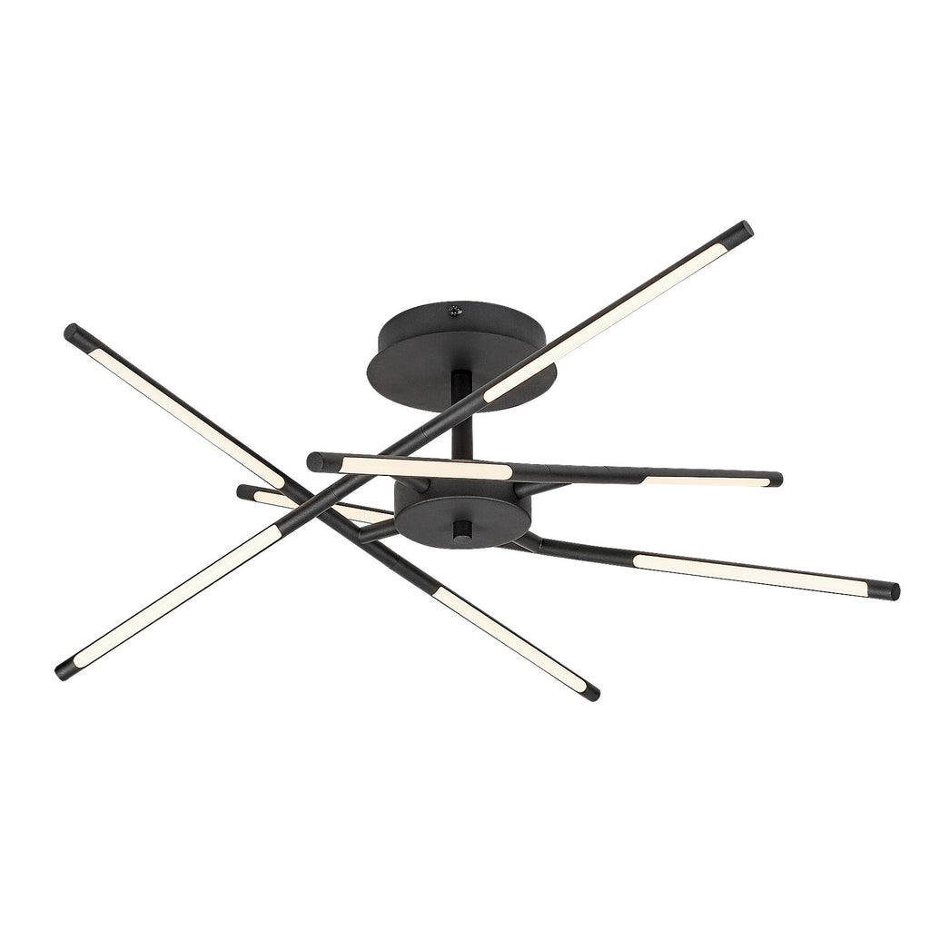 Henli – Modern LED ceiling lamp RABALUX, 30W, 3000K, Ø76 cm, black