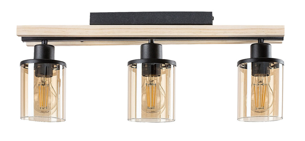 Niylah – Modern ceiling lamp RABALUX with amber glass lampshades