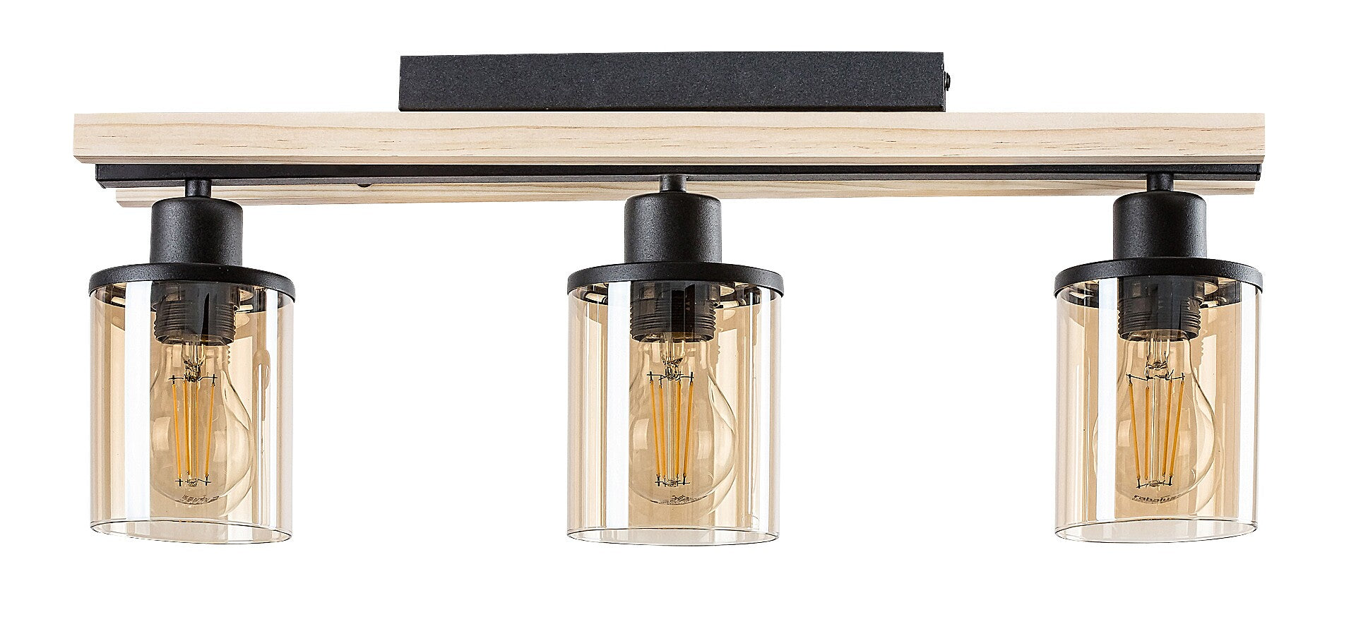 Niylah – Modern ceiling lamp RABALUX with amber glass lampshades