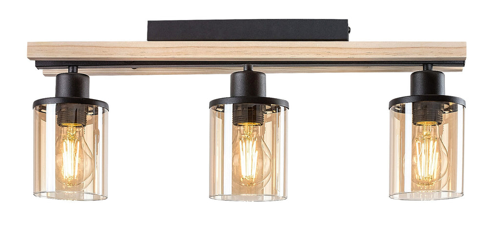 Niylah – Modern ceiling lamp RABALUX with amber glass lampshades