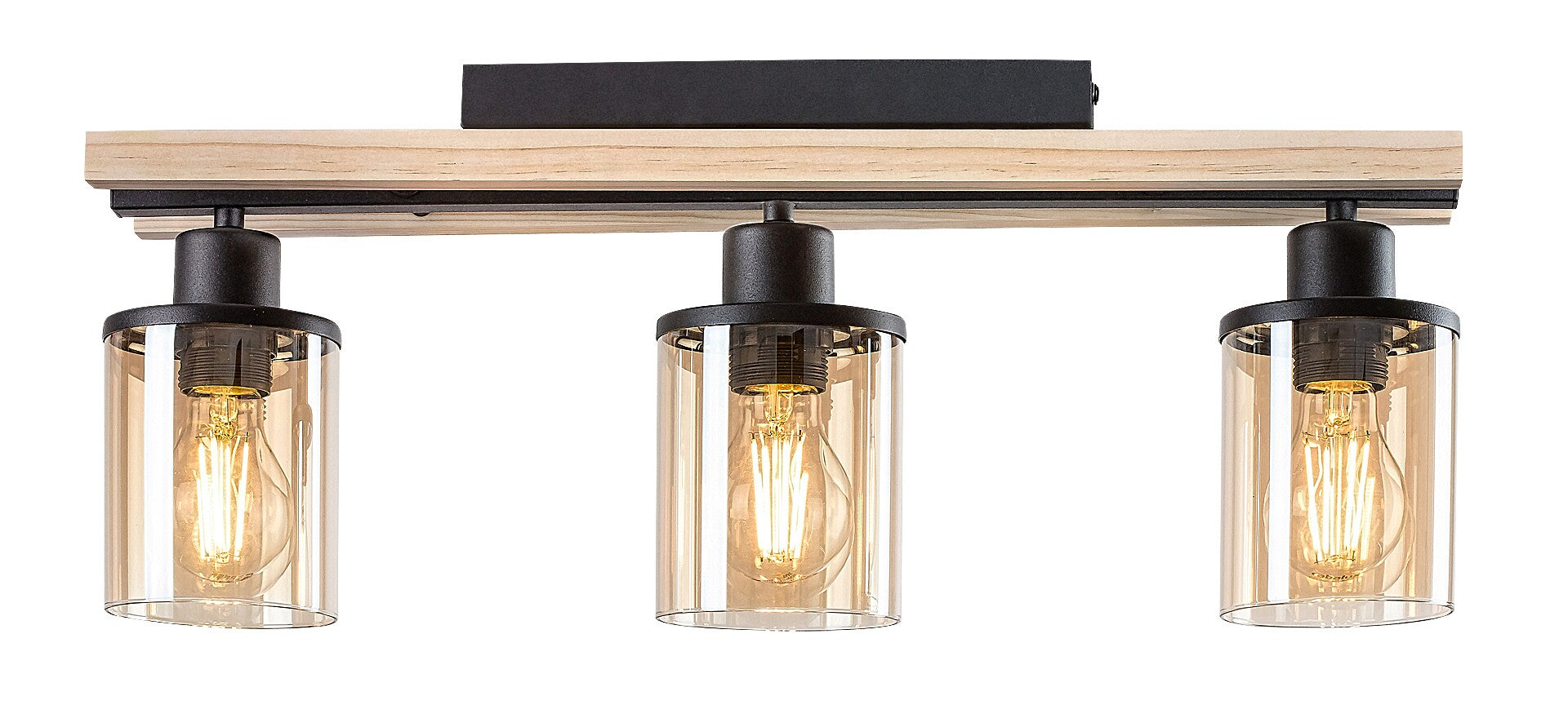 Niylah – Modern ceiling lamp RABALUX with amber glass lampshades