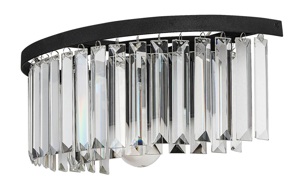 Eloisa RABALUX – Classic wall lamp E27, black, glass shade