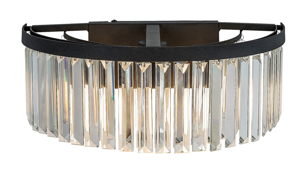 Eloisa RABALUX – Classic wall lamp E27, black, glass shade