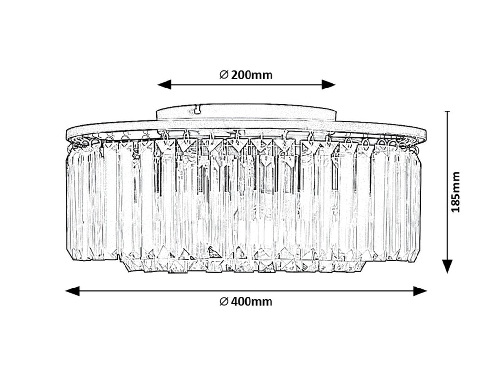 Eloisa – RABALUX ceiling lamp with 3 glass lampshades