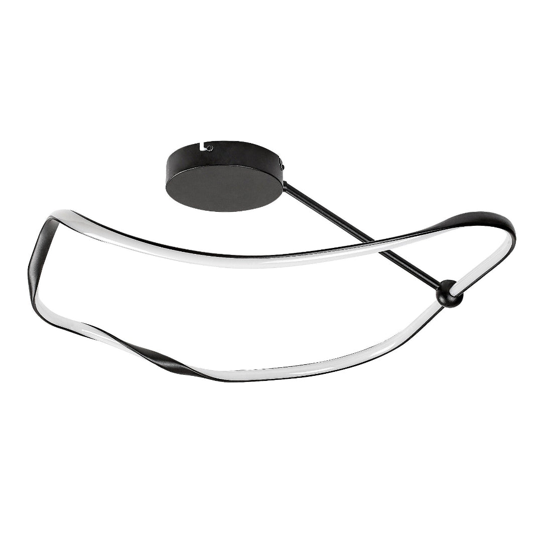 Mirossi – ceiling lamp, black matte, modern style