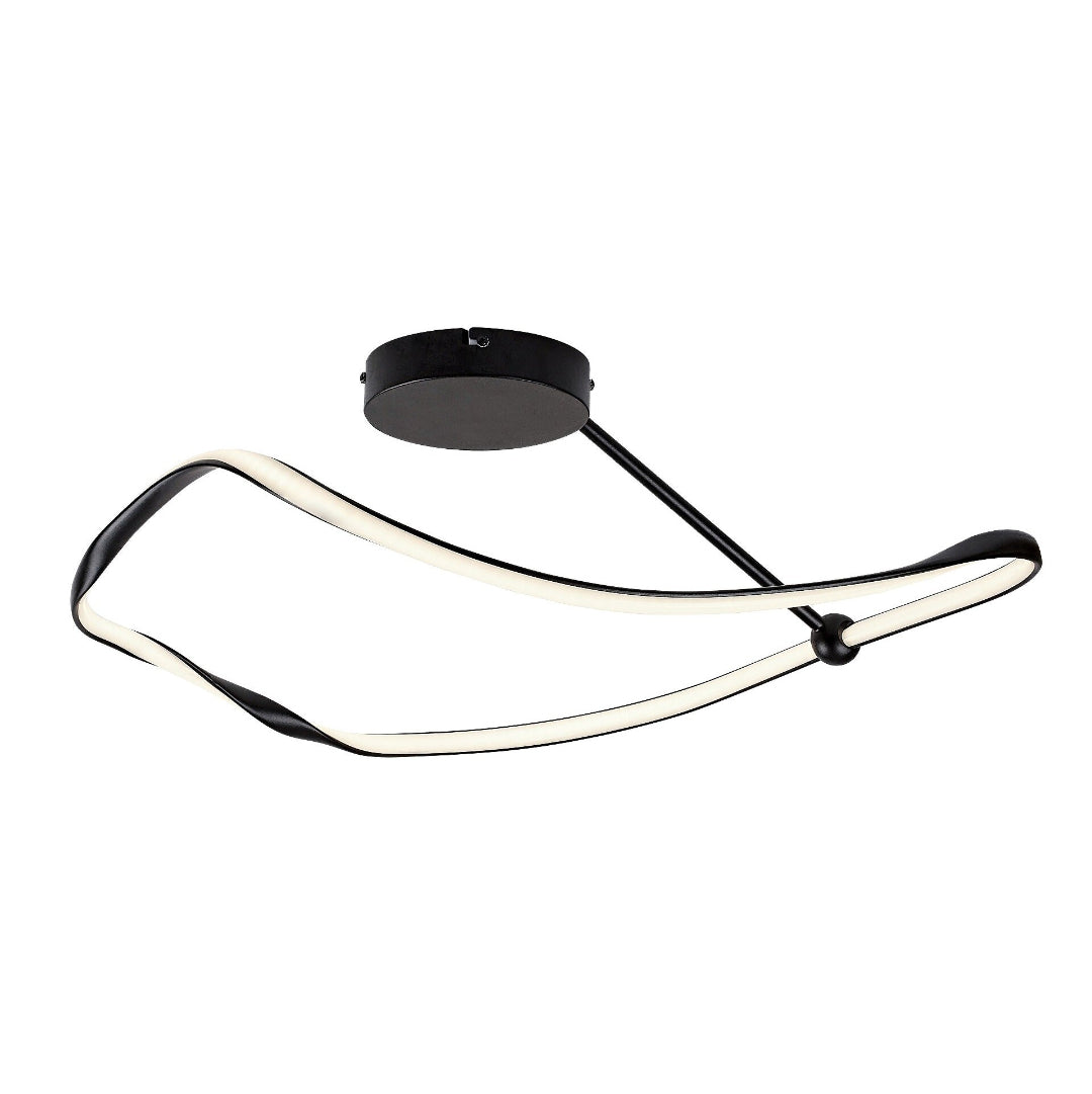 Mirossi – ceiling lamp, black matte, modern style